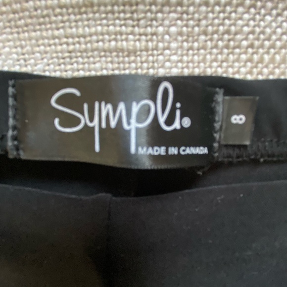 Sympli Black Lace Hem Stretch Elastic Waist Leggings - Sz- 8 (M) - Picture 9 of 13